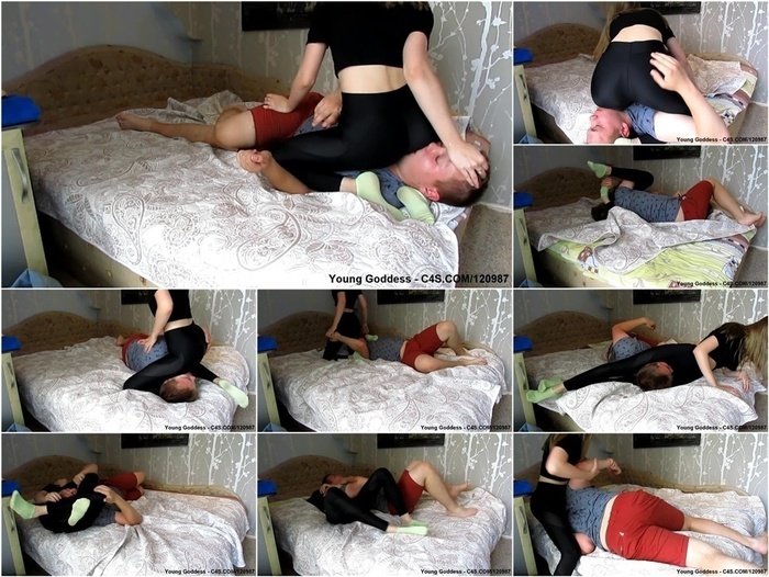 Young Goddess – Playful Wrestling in Bed